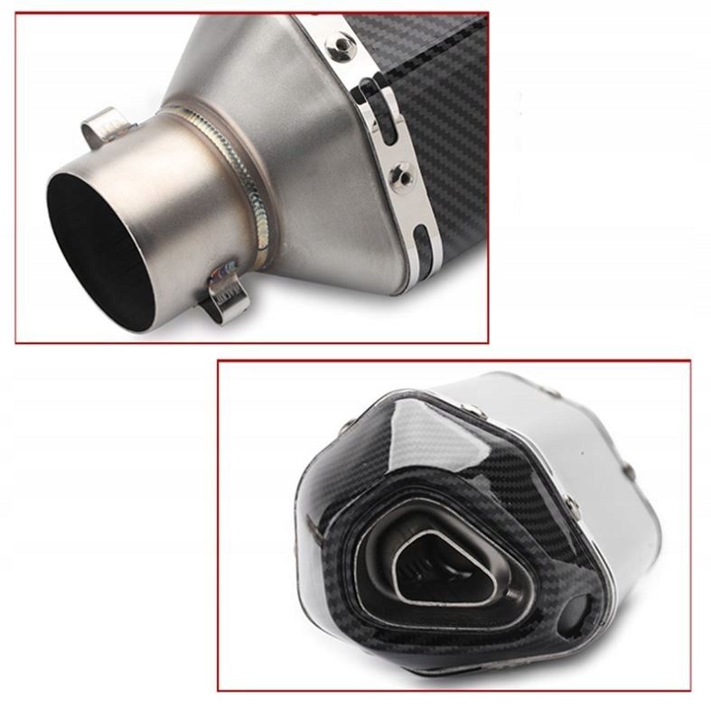 Motorcycle muffler with removable db killer insert - adjustable sound level for any use.