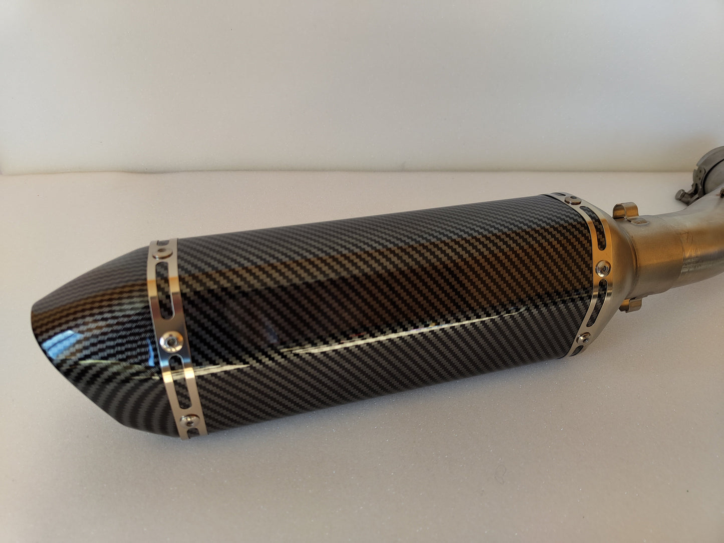 KTM Duke/RC 125,250,390 2017-2020 carbon fiber imitation muffler with DB killer. Great sound and look for KTM motorcycle