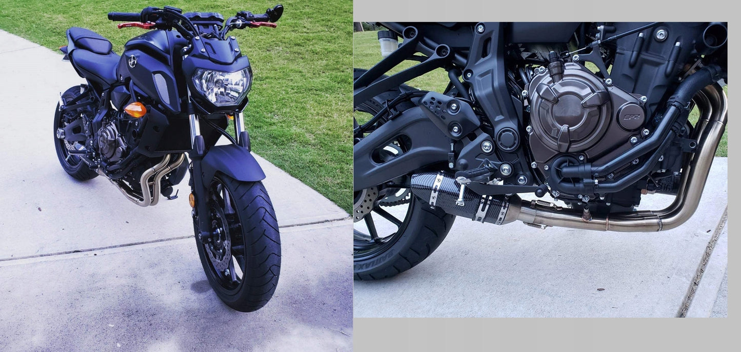 Exhaust for Yamaha MT-07, R7, XSR700, Tracer 700 motorcycles