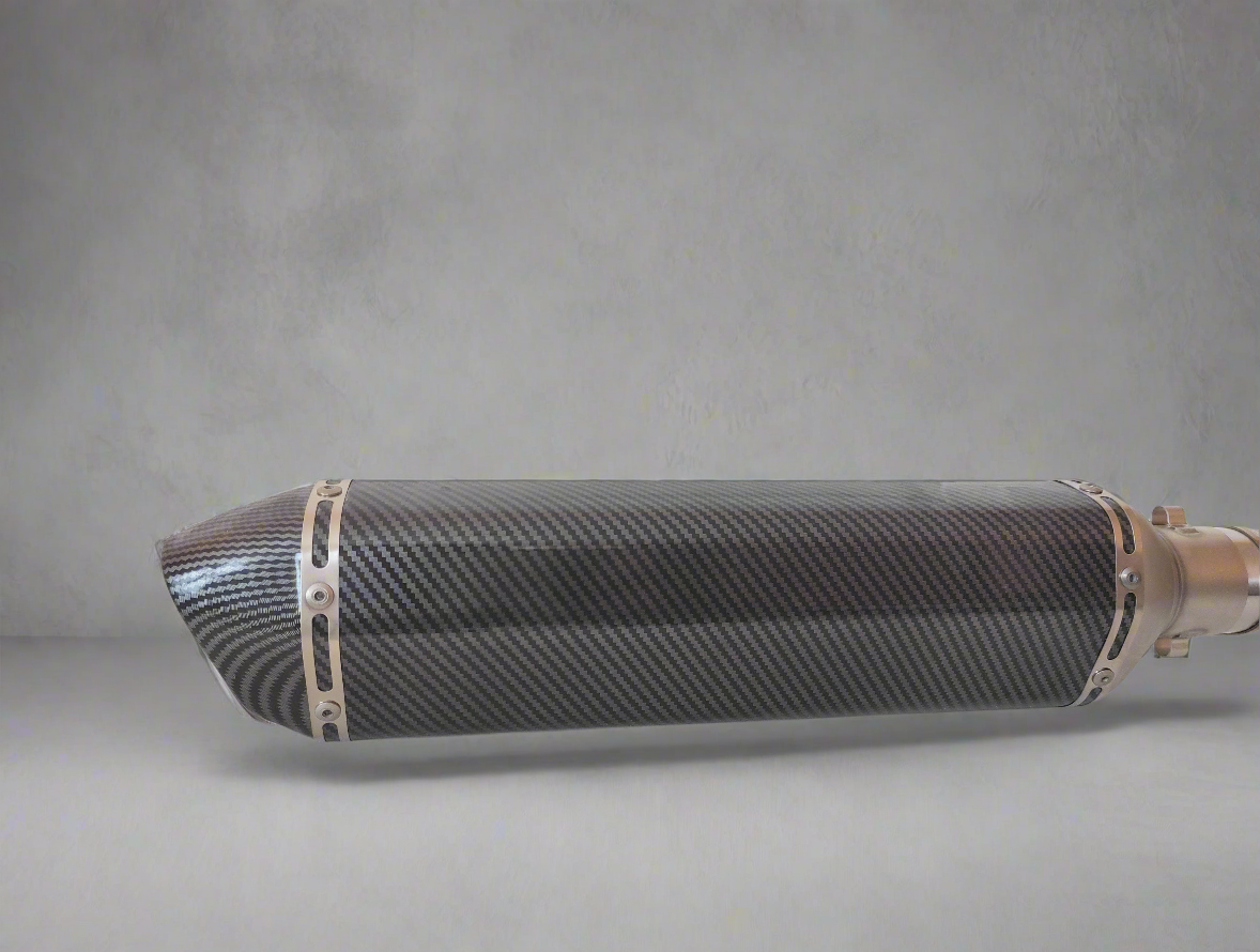Sportinis, universalus motociklo duslintuvas AKR Carbon 470mm