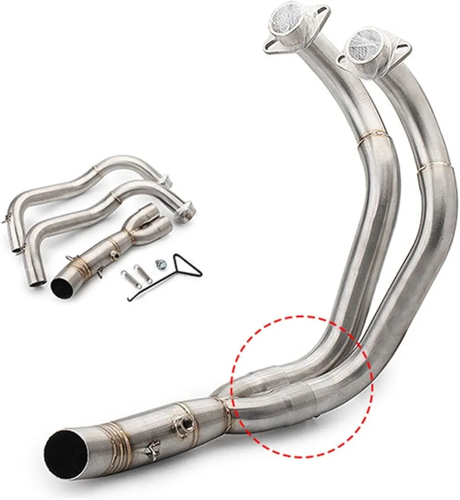 Full stainless steel exhaust system kit foryamaha mt07 xsr700 r7 motorcycles. Agressive sound and perfect look.