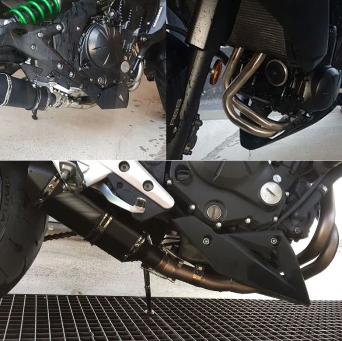 Kawasaki Z650, ER6, Versys 650 išmetimo sistemos pilnas komplektas su duslintuvu, kolektoriumi ir tvirtinimo elementais