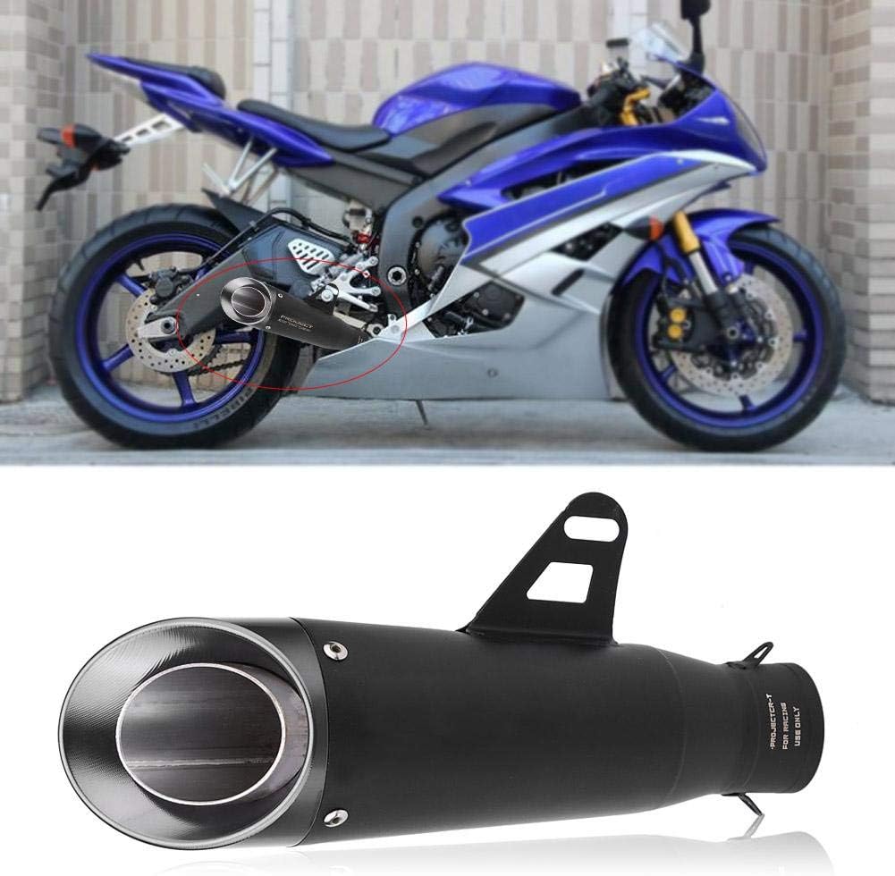 SC Project replica motorcycle exhaust muffler in black with 51mm inlet – perfect fit for sport and naked bikes.