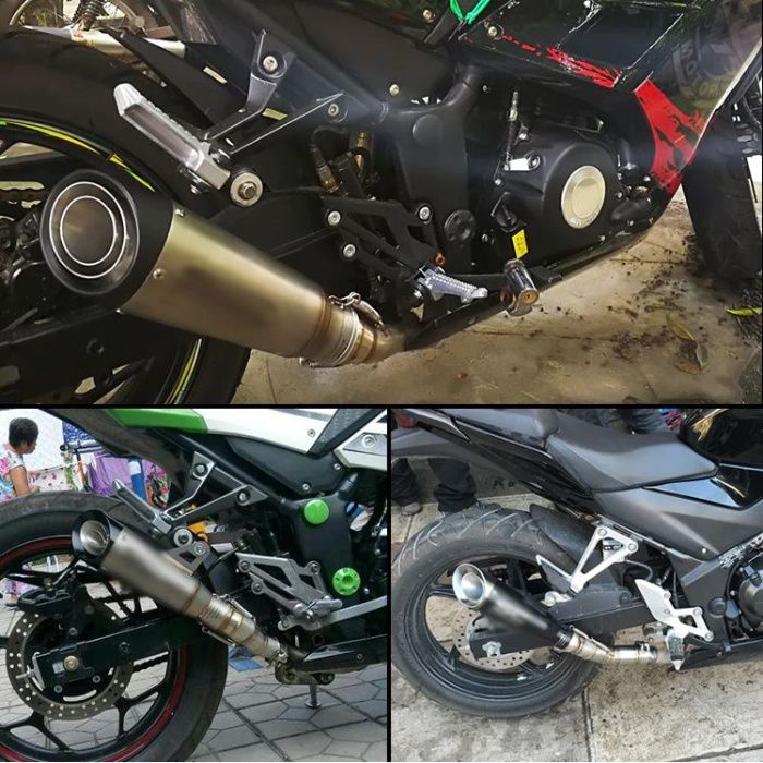 High-quality stainless steel SC Project style replica exhaust for motorcycles – ideal for tuning the exhaust system.
