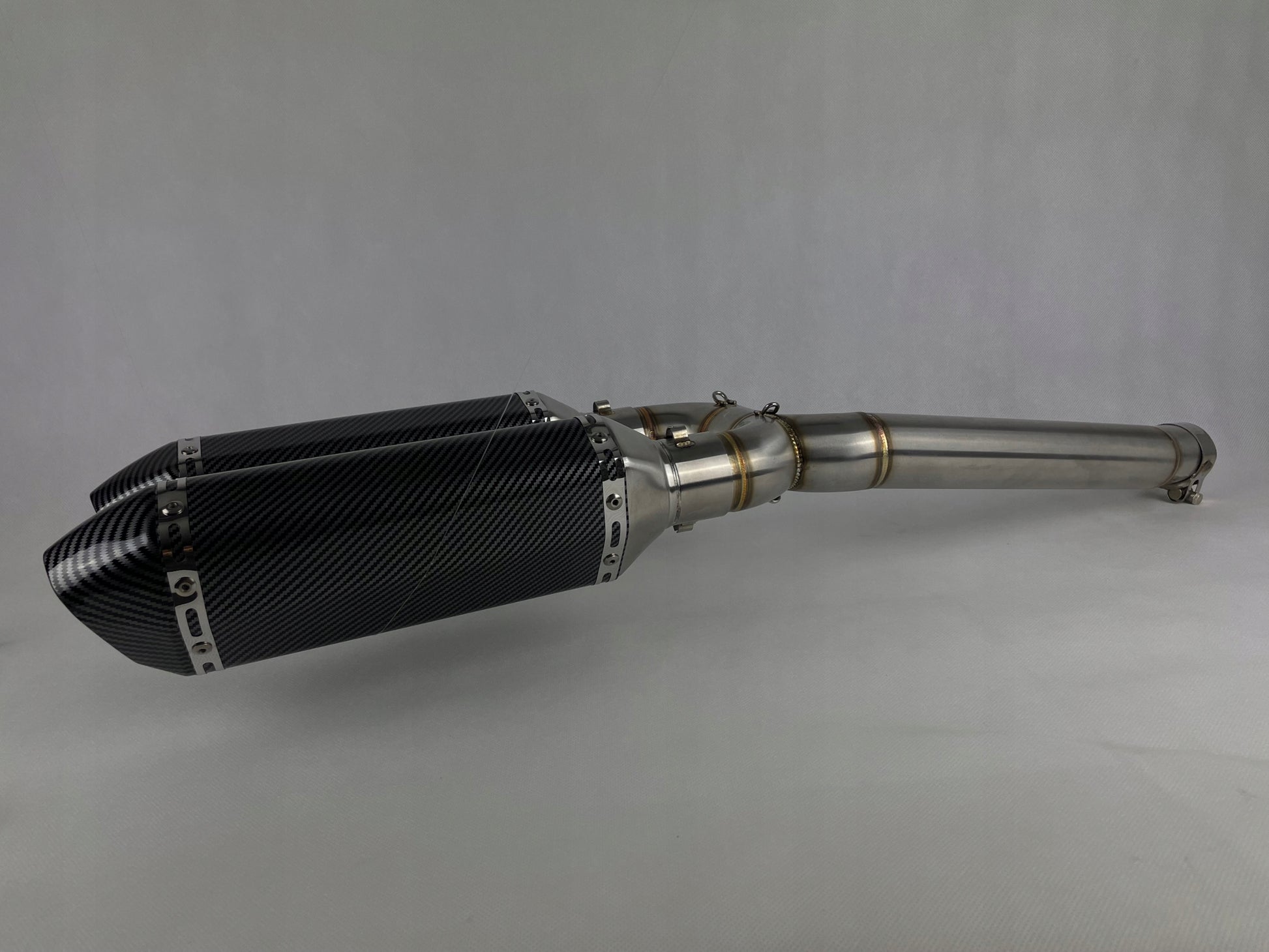 Yamaha FZ6 S1/S2, FZ6N, FZ6S, FZ6 Fazer exhaust system, mufflers, linking pipe. Fit for 2004-2010 Yamaha FZ6 motorcycles. Naked And Fazer (with fairings)
