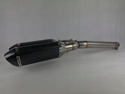 Yamaha FZ6 S1/S2, FZ6N, FZ6S, FZ6 Fazer exhaust system, mufflers, linking pipe. Fit for 2004-2010 Yamaha FZ6 motorcycles. Naked And Fazer (with fairings)