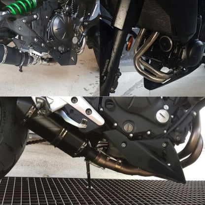 Kawasaki Z650, ER6, Versys 650 išmetimo sistemos pilnas komplektas su duslintuvu, kolektoriumi ir tvirtinimo elementais
